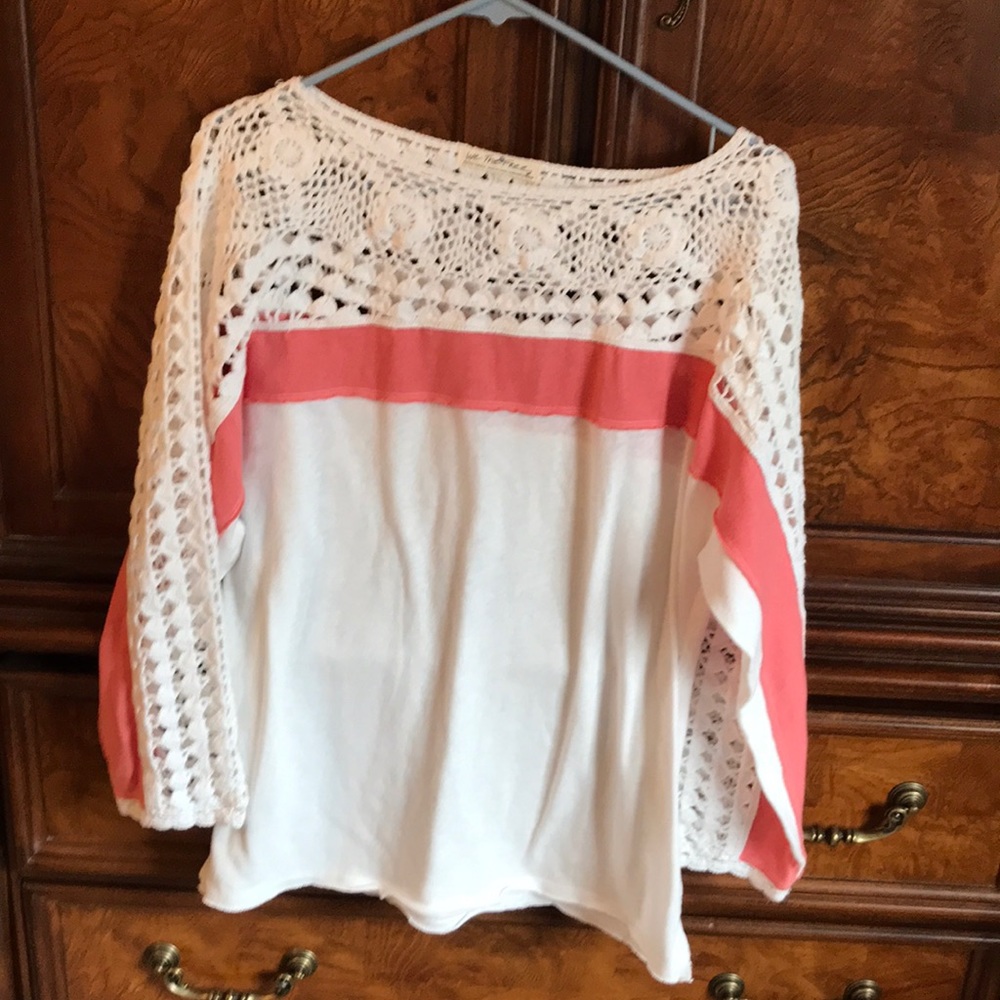 We The Free crochet sweater/light weight top!